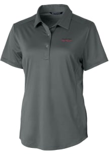 Cutter and Buck Texas Tech Red Raiders Womens Grey Vault Prospect Short Sleeve Polo Shirt