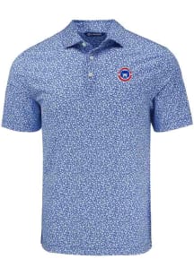 Cutter and Buck South Bend Cubs Blue Pike Flora Big and Tall Polo