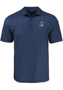 Cutter and Buck Springfield Cardinals Navy Blue Shadow Check Big and Tall Polo