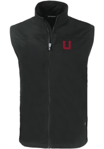 Cutter and Buck Utah Utes Mens Black Vault Charter Sleeveless Jacket