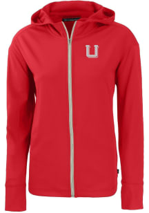 Cutter and Buck Utah Utes Womens Red Daybreak Light Weight Jacket
