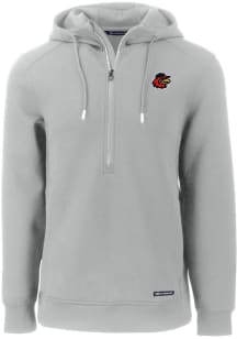 Cutter and Buck Rochester Red Wings Mens Grey Roam Long Sleeve Hoodie