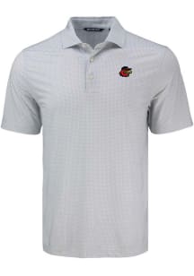 Cutter and Buck Rochester Red Wings Grey Pike Diamond Dot Big and Tall Polo