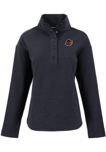 Cutter and Buck Rochester Red Wings Womens Black Hunts Point Qtr Zip