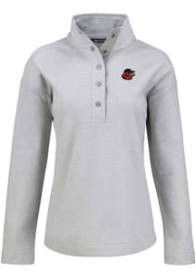 Cutter and Buck Rochester Red Wings Womens Grey Hunts Point Qtr Zip