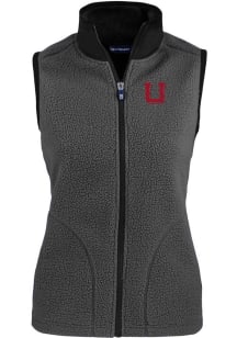 Cutter and Buck Utah Utes Womens Grey Vault Cascade Sherpa Vest