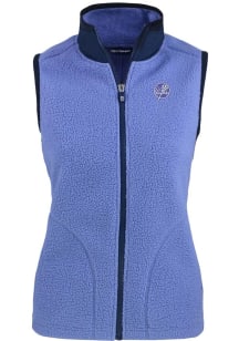 Cutter and Buck New York Yankees Womens Pink Mono Cascade Sherpa Vest
