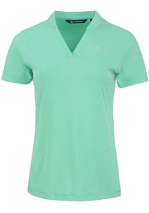 Cutter and Buck Oakland Athletics Womens Green Mono Forge Short Sleeve T-Shirt