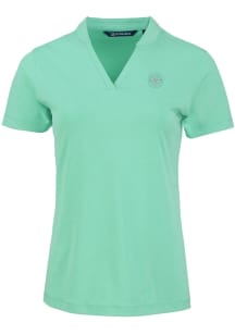 Cutter and Buck Seattle Mariners Womens Green Mono Forge Short Sleeve T-Shirt