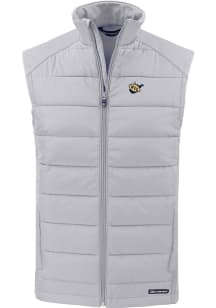 Cutter and Buck West Virginia Mountaineers Mens Charcoal Evoke Sleeveless Jacket