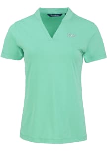 Cutter and Buck Tampa Bay Rays Womens Green Mono Forge Short Sleeve T-Shirt