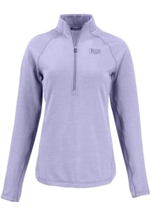 Cutter and Buck Tampa Bay Rays Womens Pink Mono Pehastin Qtr Zip