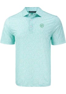 Cutter and Buck Washington Nationals Mens Green Mono Pike Flora Short Sleeve Polo