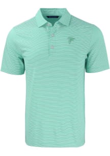 Cutter and Buck Atlanta Falcons Mens Green Mono Forge Double Stripe Short Sleeve Polo