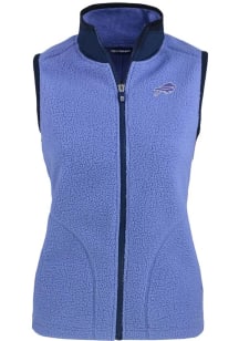 Cutter and Buck Buffalo Bills Womens Pink Mono Cascade Sherpa Vest