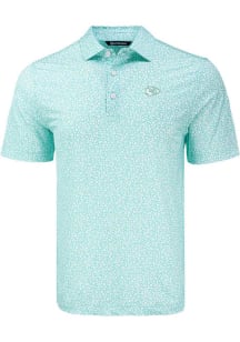 Cutter and Buck Kansas City Chiefs Mens Green Mono Pike Flora Short Sleeve Polo