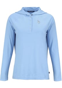 Cutter and Buck Minnesota Vikings Womens Blue Mono Coastline Eco Hooded Sweatshirt