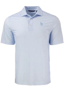 Cutter and Buck Minnesota Vikings Mens Blue Mono Pike Diamond Dot Short Sleeve Polo