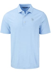 Cutter and Buck Minnesota Vikings Mens Blue Mono Forge Eco Fine Line Short Sleeve Polo