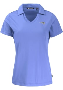 Cutter and Buck New England Patriots Womens Pink Mono Daybreak V Neck Short Sleeve Polo Shirt