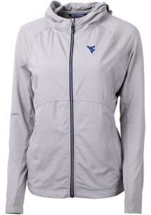 Cutter and Buck West Virginia Mountaineers Womens Grey Adapt Eco Light Weight Jacket