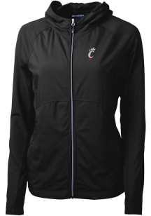 Cutter and Buck Cincinnati Bearcats Womens Black Adapt Eco Light Weight Jacket