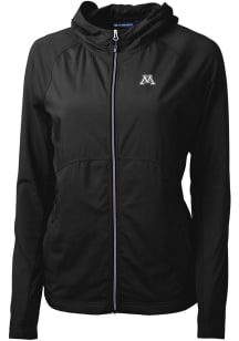 Cutter and Buck Minnesota Golden Gophers Womens Black Adapt Eco Light Weight Jacket