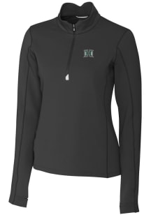 Cutter and Buck Hawaii Warriors Womens Black Traverse Qtr Zip