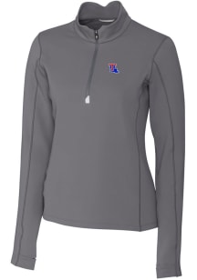 Cutter and Buck Louisiana Tech Bulldogs Womens Grey Traverse Qtr Zip