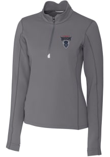 Cutter and Buck Howard Bison Womens Grey Traverse Qtr Zip