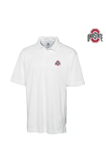 Cutter and Buck Ohio State Buckeyes White Genre Big and Tall Polo