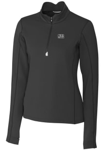 Cutter and Buck Jackson State Tigers Womens Black Traverse Qtr Zip