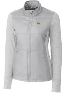 Cutter and Buck Idaho Vandals Womens Grey Stealth Hybrid Quilted Medium Weight Jacket
