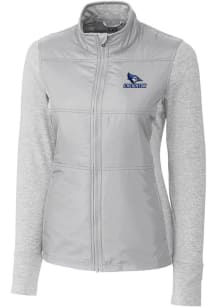 Cutter and Buck Creighton Bluejays Womens Grey Stealth Hybrid Quilted Medium Weight Jacket