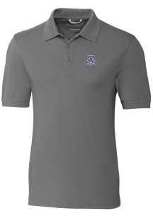 Cutter and Buck Arizona Wildcats Mens Grey Advantage Short Sleeve Fashion Polo