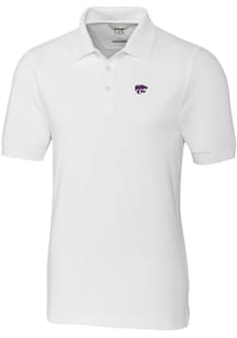 Cutter and Buck K-State Wildcats Mens White Advantage Short Sleeve Polo