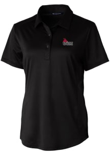 Cutter and Buck Central Missouri Mules Womens Black Prospect Textured Short Sleeve Polo Shirt