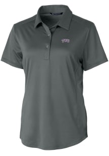 Cutter and Buck TCU Horned Frogs Womens Grey Prospect Textured Short Sleeve Polo Shirt