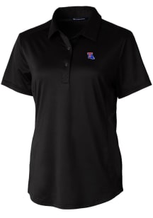 Cutter and Buck Louisiana Tech Bulldogs Womens Black Prospect Textured Short Sleeve Polo Shirt