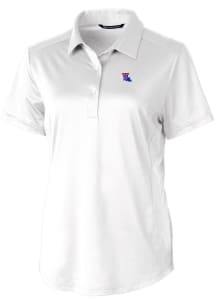 Cutter and Buck Louisiana Tech Bulldogs Womens White Prospect Textured Short Sleeve Polo Shirt