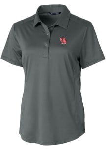 Cutter and Buck Houston Cougars Womens Anthracite Prospect Textured Short Sleeve Polo Shirt