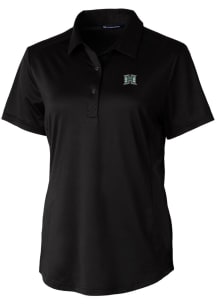 Cutter and Buck Hawaii Warriors Womens Black Prospect Textured Short Sleeve Polo Shirt