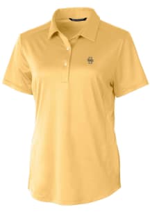Cutter and Buck Idaho Vandals Womens Yellow Prospect Textured Short Sleeve Polo Shirt
