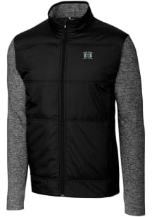 Cutter and Buck Hawaii Warriors Mens Black Stealth Hybrid Quilted Medium Weight Jacket
