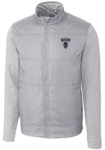 Cutter and Buck Howard Bison Mens Grey Stealth Hybrid Quilted Medium Weight Jacket