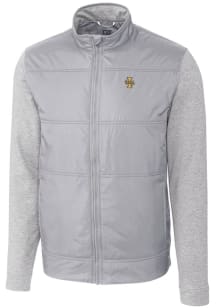 Cutter and Buck Idaho Vandals Mens Grey Stealth Hybrid Quilted Medium Weight Jacket
