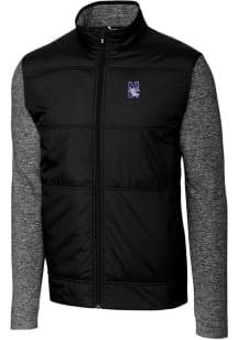 Cutter and Buck Northwestern Wildcats Mens Black Stealth Medium Weight Jacket