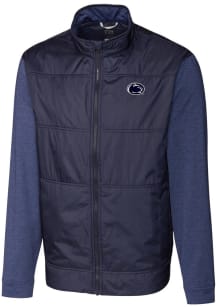Cutter and Buck Penn State Nittany Lions Mens Navy Blue Stealth Hybrid Quilted Medium Weight Jacke..