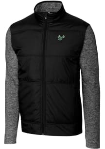 Cutter and Buck South Florida Bulls Mens Black Stealth Hybrid Quilted Medium Weight Jacket
