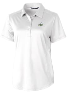 Cutter and Buck Florida Gulf Coast Eagles Womens White Prospect Textured Short Sleeve Polo Shirt